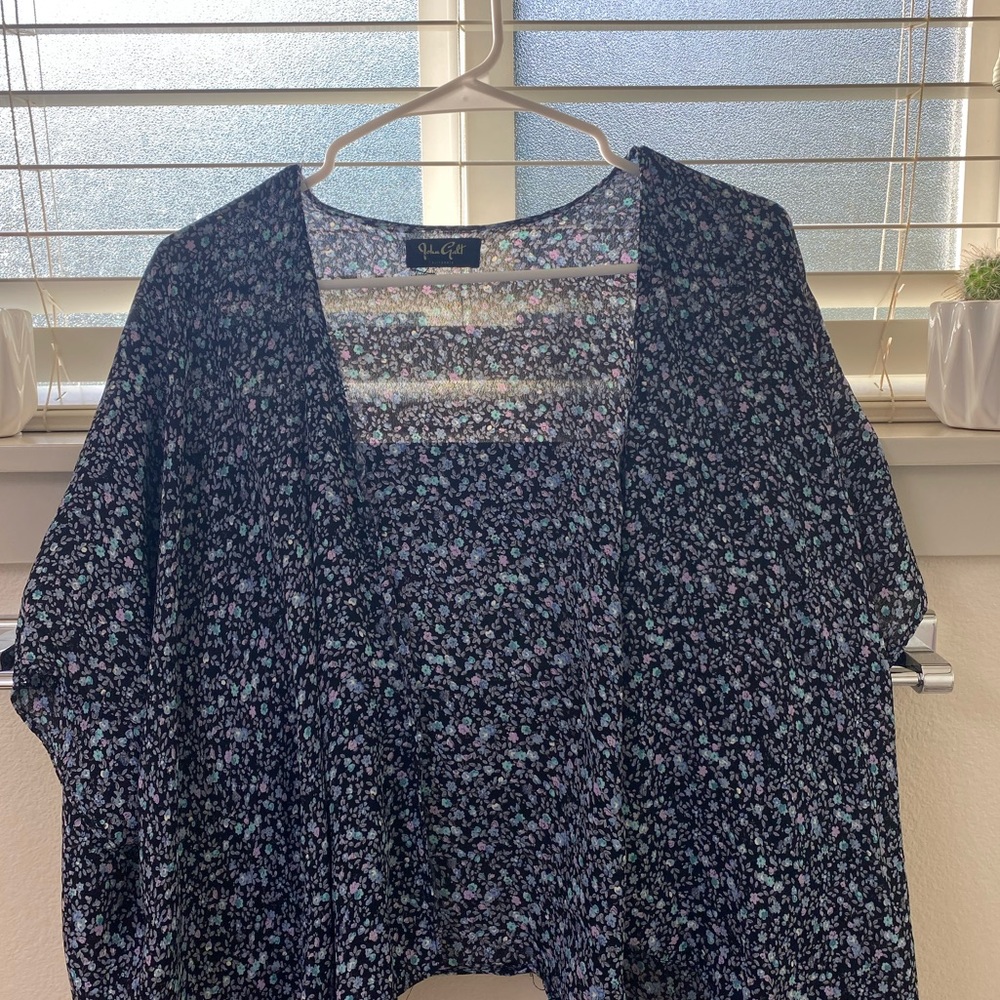 John Galt short flower patterned cardigan